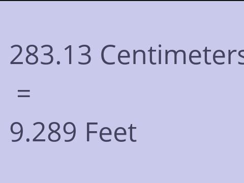 283.13 CM TO FEET