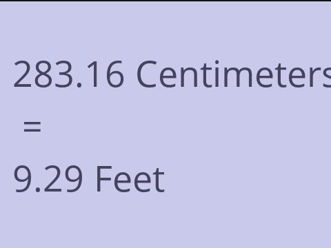 283.16 CM TO FEET