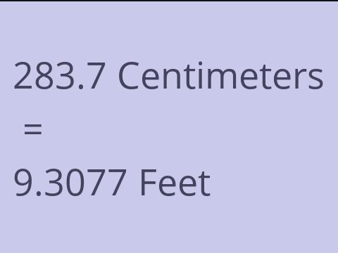 283.7 CM TO FEET