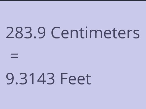 283.9 CM TO FEET