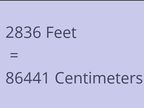 2836 FEET TO CM