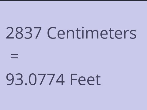 2837 CM TO FEET