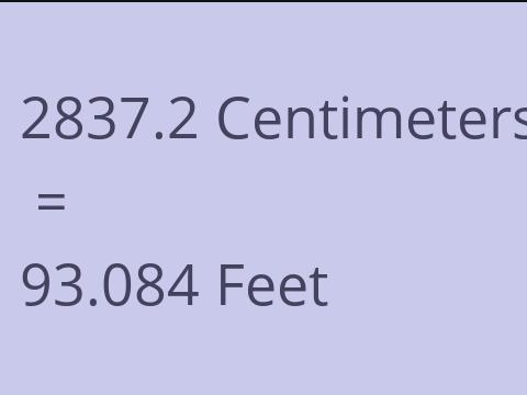 2837.2 CM TO FEET