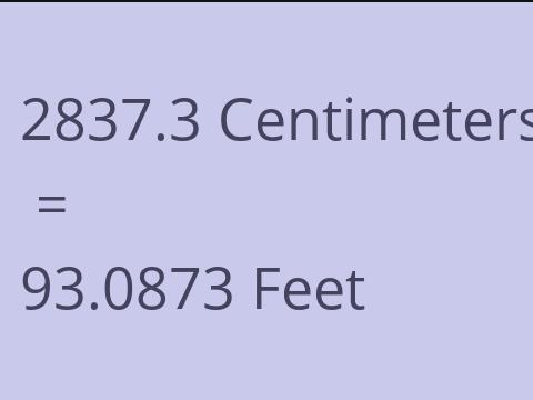 2837.3 CM TO FEET