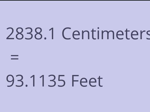 2838.1 CM TO FEET