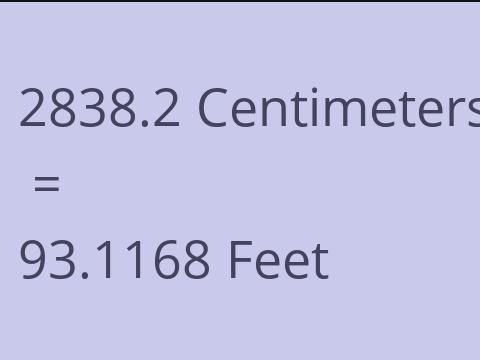 2838.2 CM TO FEET