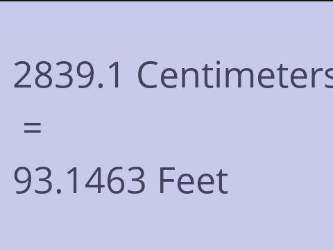2839.1 CM TO FEET