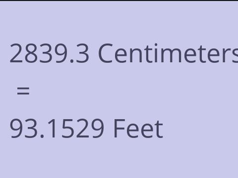 2839.3 CM TO FEET