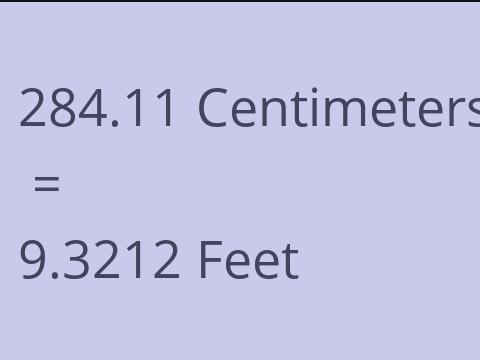 284.11 CM TO FEET