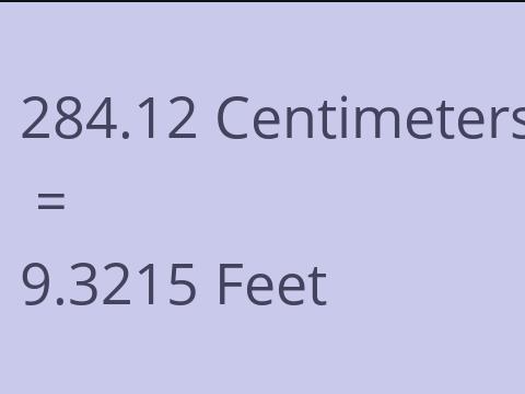 284.12 CM TO FEET