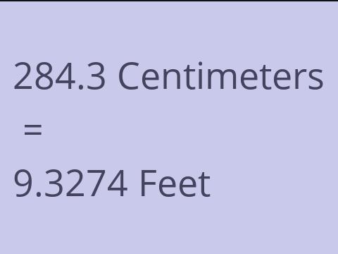 284.3 CM TO FEET