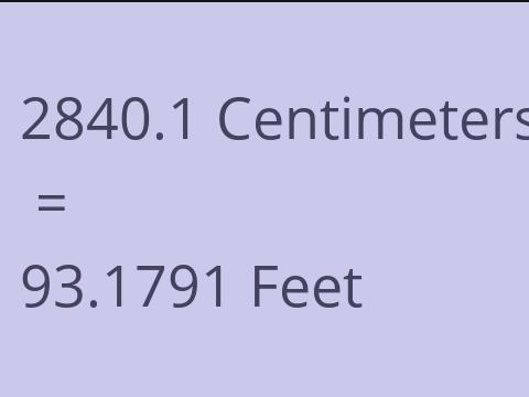 2840.1 CM TO FEET