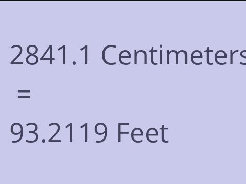 2841.1 CM TO FEET