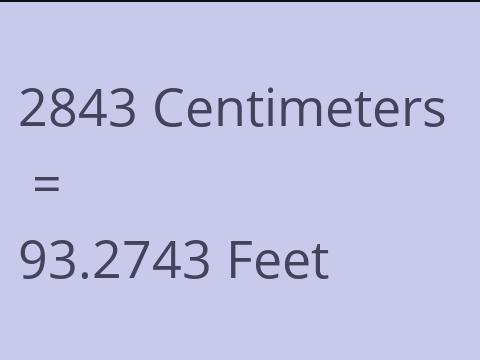 2843 CM TO FEET