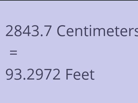 2843.7 CM TO FEET