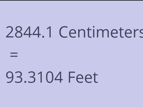 2844.1 CM TO FEET