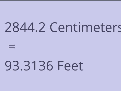 2844.2 CM TO FEET