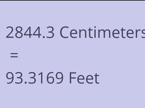 2844.3 CM TO FEET