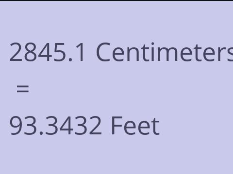 2845.1 CM TO FEET