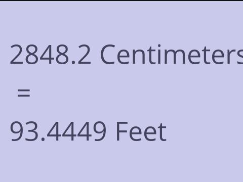 2848.2 CM TO FEET