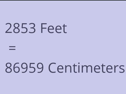 2853 FEET TO CM