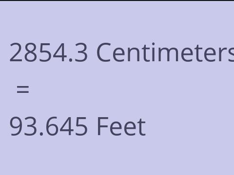 2854.3 CM TO FEET