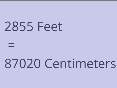 2855 FEET TO CM