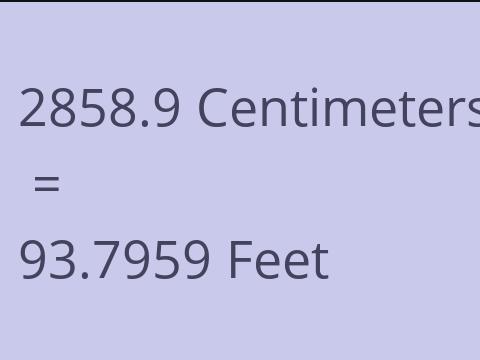 2858.9 CM TO FEET