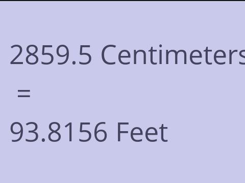 2859.5 CM TO FEET