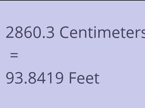 2860.3 CM TO FEET