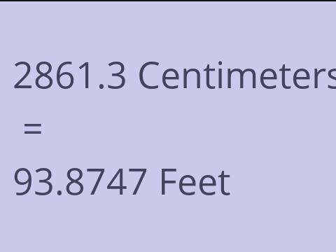 2861.3 CM TO FEET