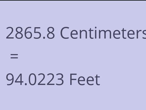 2865.8 CM TO FEET