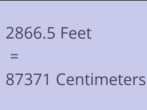 2866.5 FEET TO CM