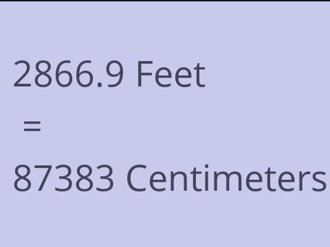 2866.9 FEET TO CM