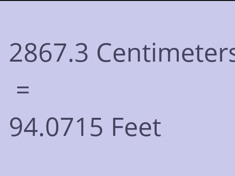 2867.3 CM TO FEET