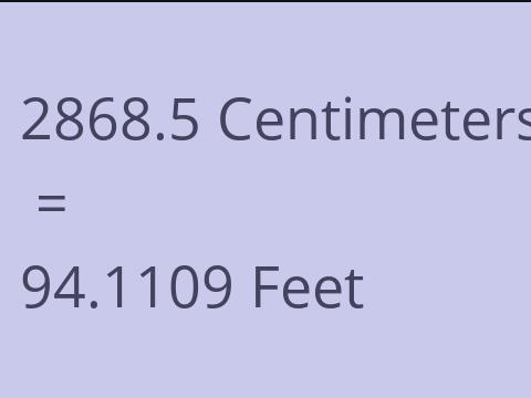 2868.5 CM TO FEET