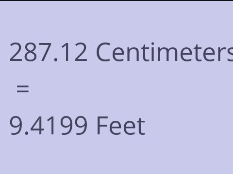 287.12 CM TO FEET