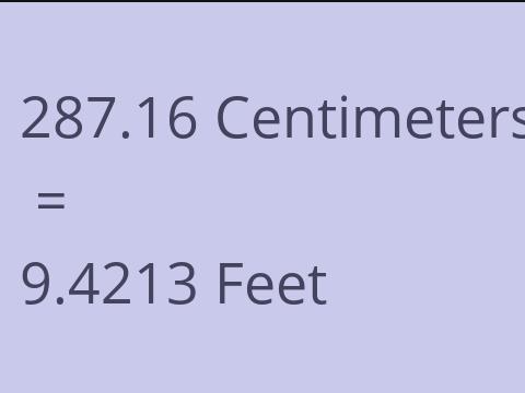 287.16 CM TO FEET