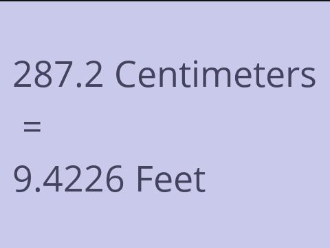 287.2 CM TO FEET