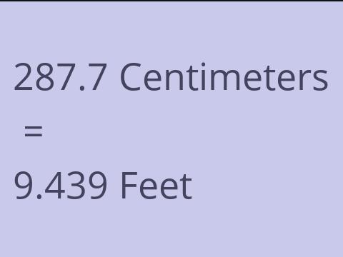 287.7 CM TO FEET