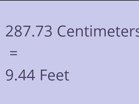 287.73 CM TO FEET