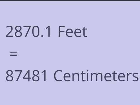 2870.1 FEET TO CM