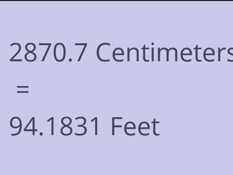2870.7 CM TO FEET