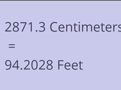 2871.3 CM TO FEET