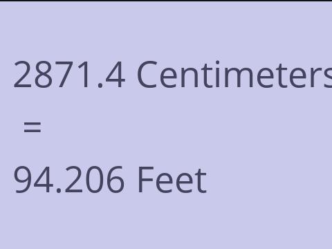 2871.4 CM TO FEET