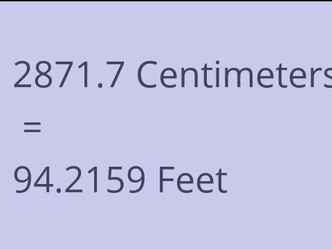 2871.7 CM TO FEET