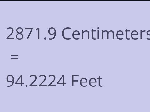 2871.9 CM TO FEET