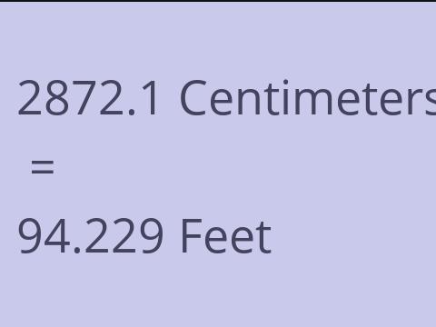 2872.1 CM TO FEET