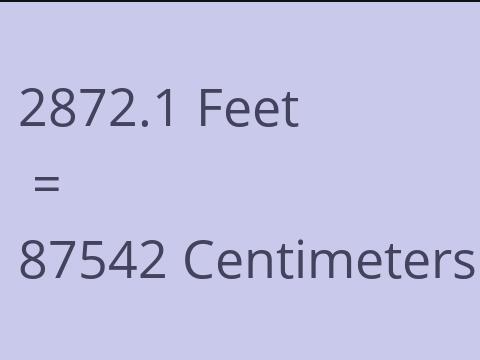 2872.1 FEET TO CM