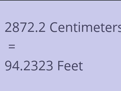 2872.2 CM TO FEET